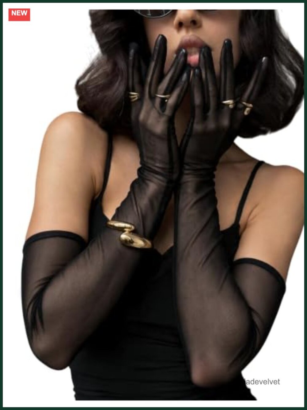 Long Sheer Tulle Mesh Opera Gloves Elbow Length One Size Costume